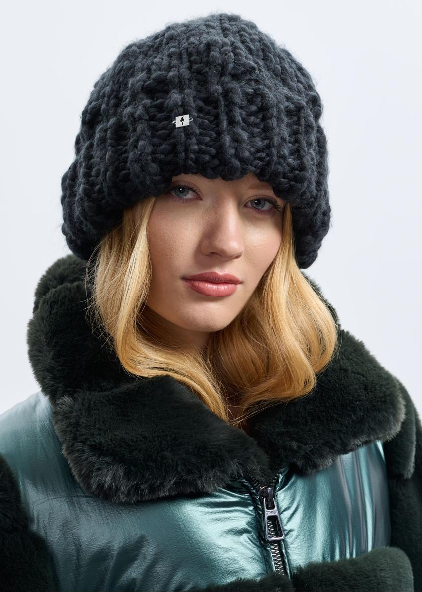 Black women's winter hat CZADT-0182-99(Z24)