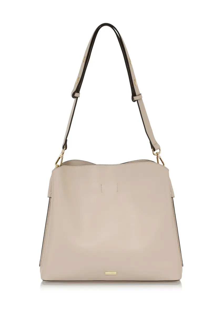 Cream women's shopper bag TOREC-0862A-12(Z24)-01