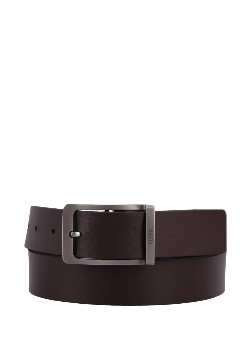 PASMS-0290-1I(Z26) men's double-sided leather belt, front product view on white background.