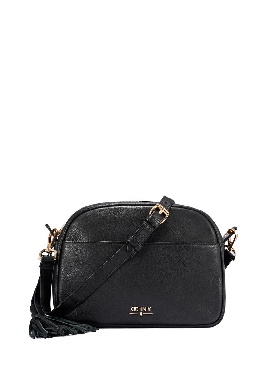 Black leather women's handbag TORES-0806E-99(Z25)