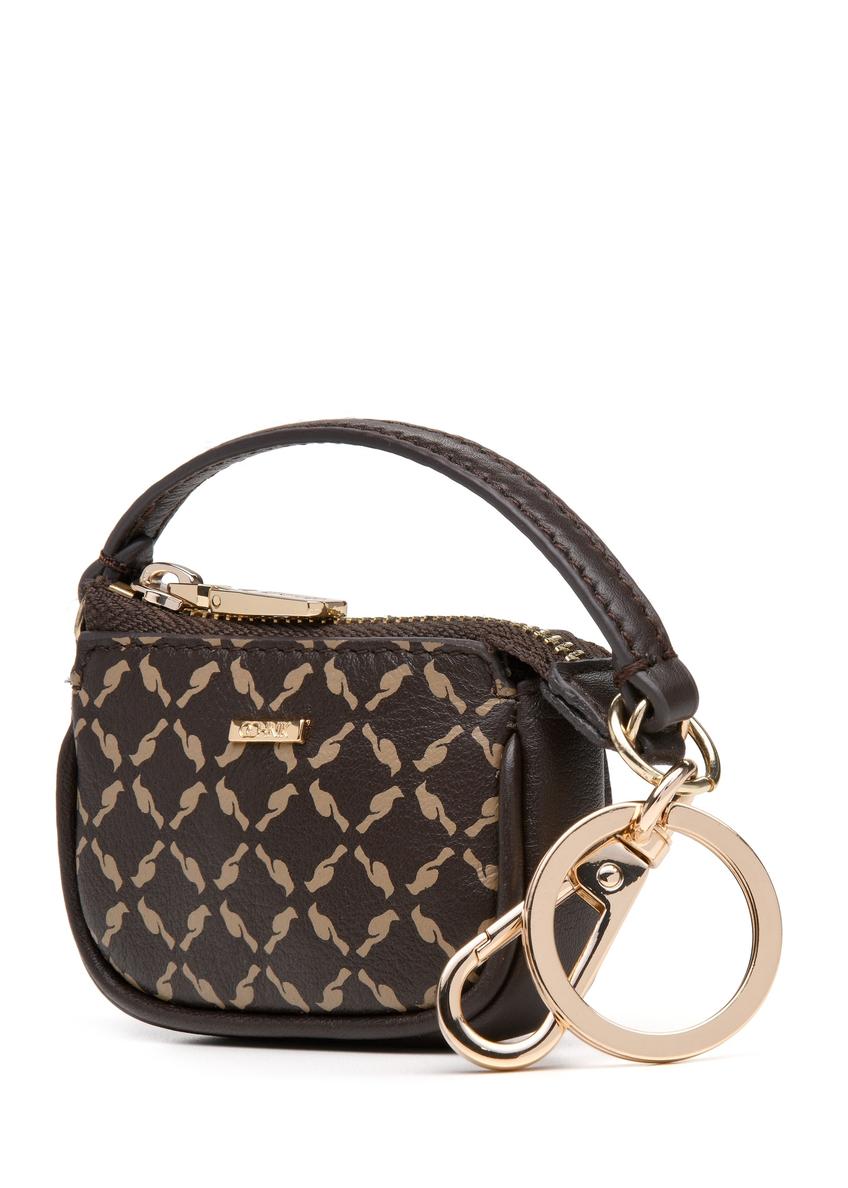 Leather bag-shaped keychain BRELOK-0213-89(Z25)