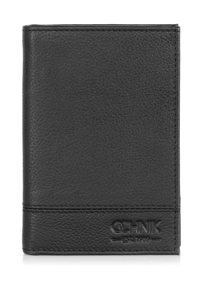 Men's leather wallet with stitching PORMS-0022-99(Z24)-08