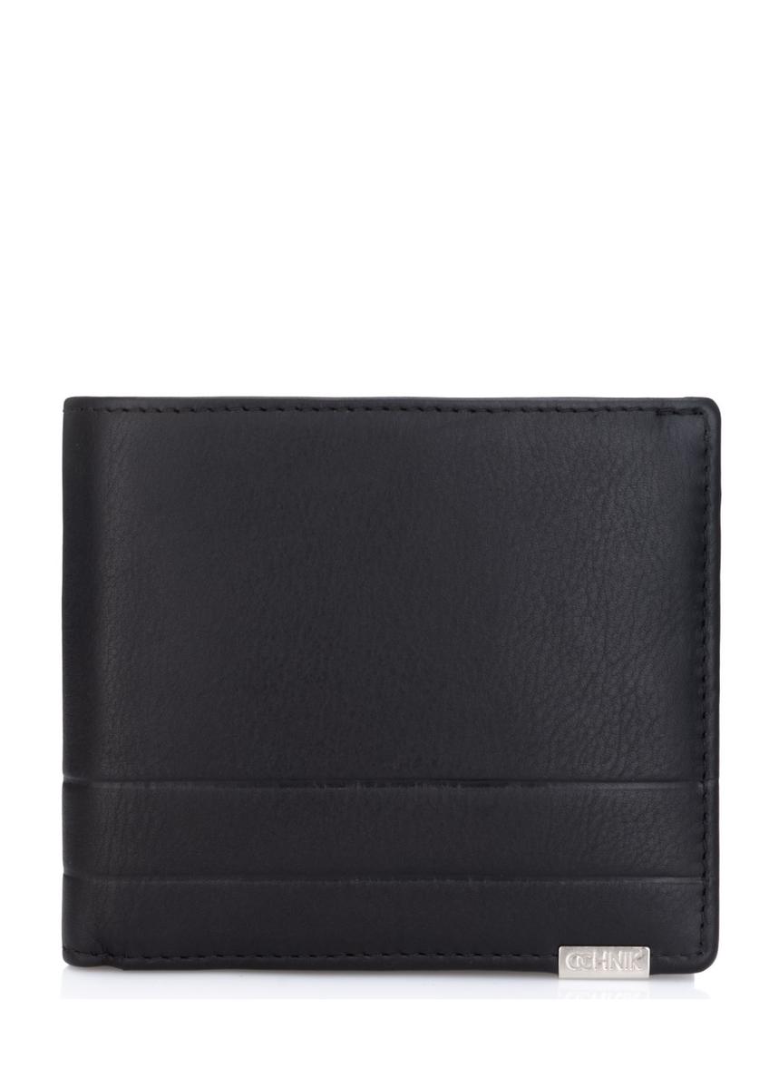 Black leather men's wallet PORMS-0142-99(Z23)-01