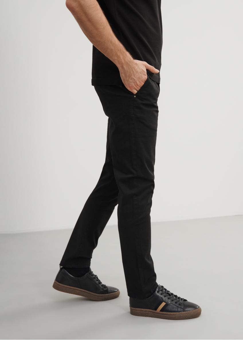 Men's black chinos SPOMT-0087-99(W24)