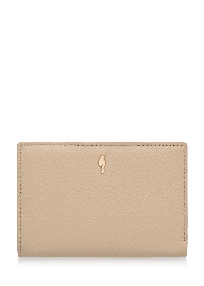 Women's beige leather wallet with RFID protection PORES-0805RFID-82(W24)-07