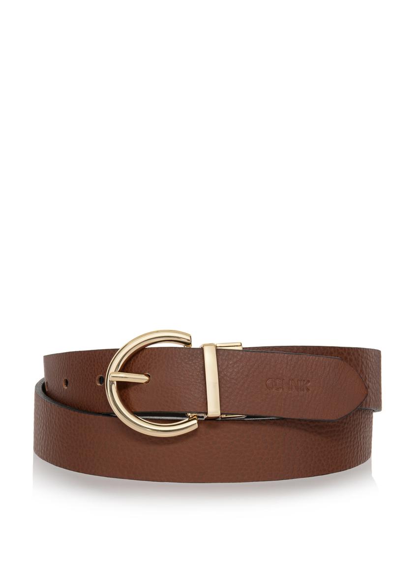 Two-sided brown and black women's belt PASDS-0175B-98(Z24)