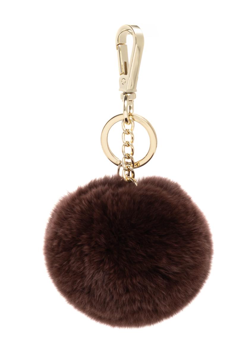 Brown pompom keychain BRELOK-117A-1H(Z26)