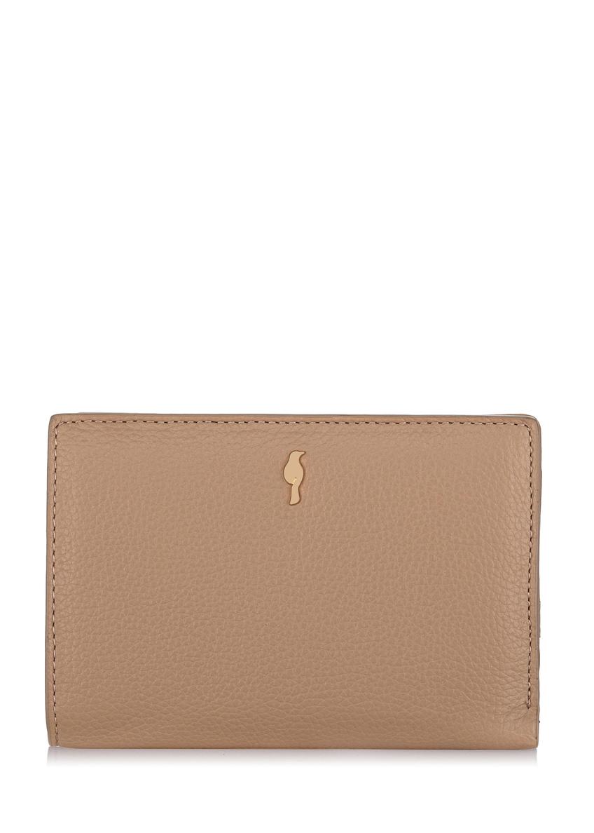 Beige leather women's wallet PORES-0834-81(W23)-09