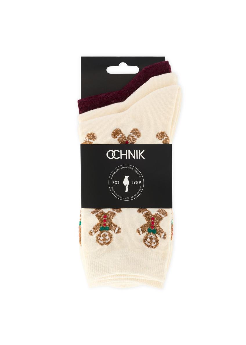 Set of women's Christmas socks ZESDT-0035-15(Z25), view of the product in the packaging on a white background.