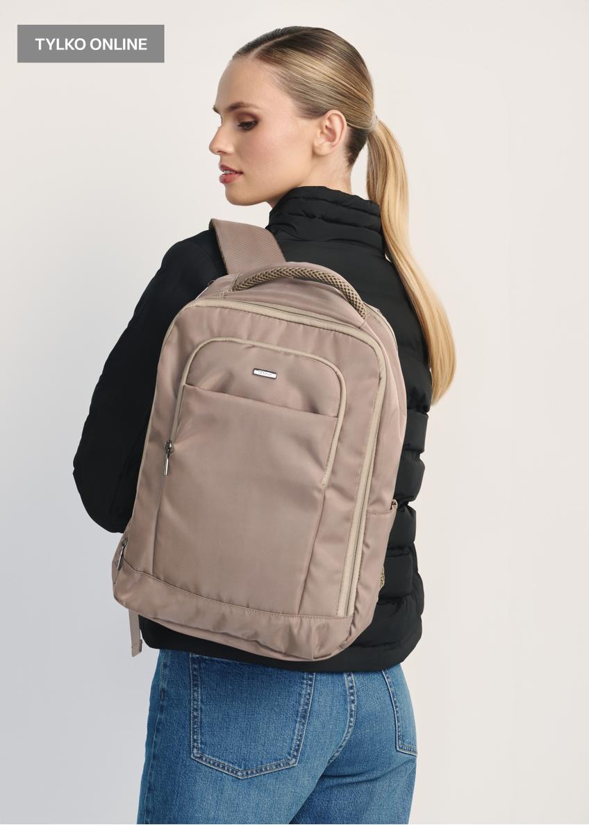 Dark beige airplane backpack PLCMN-0014A-80(Z25)