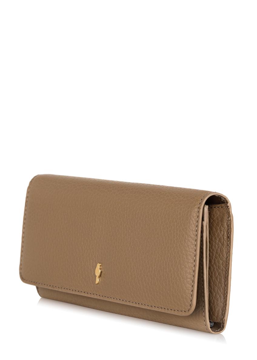 Large beige leather women's wallet PORES-0893-81(Z23)