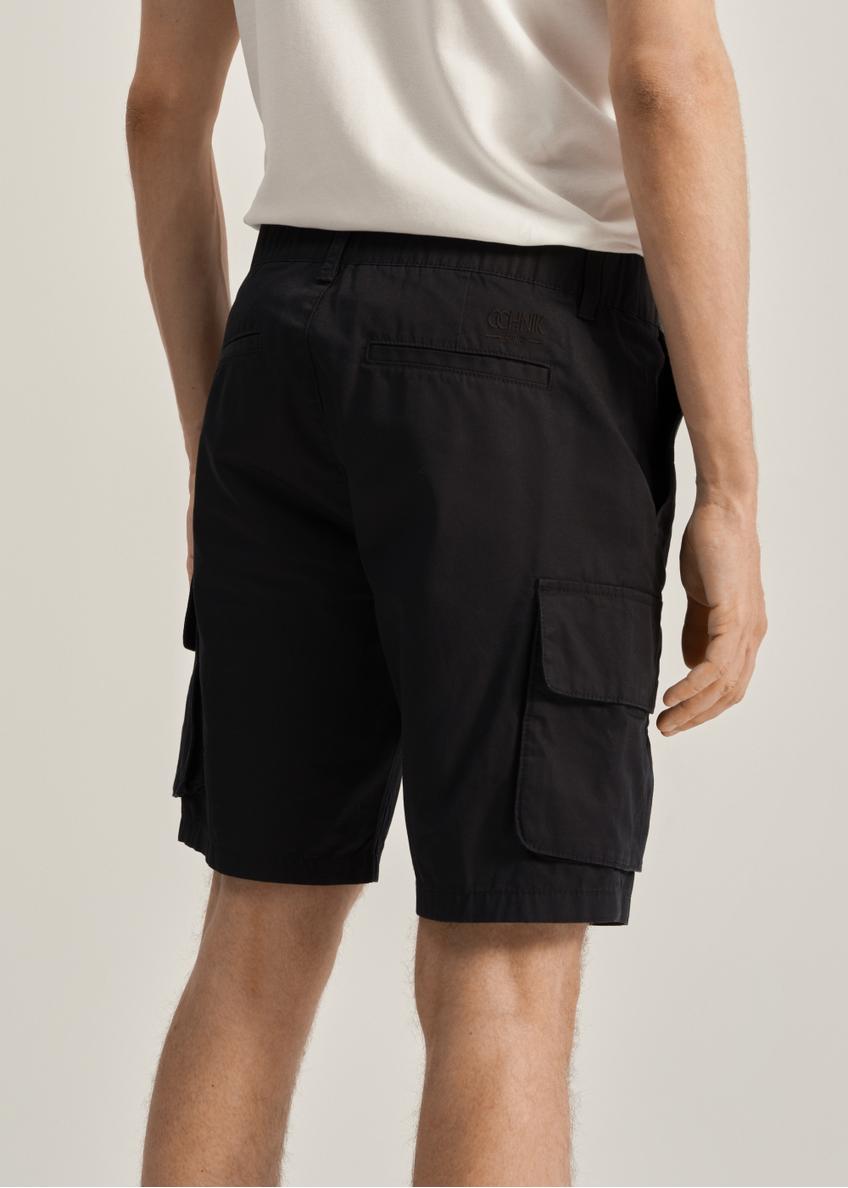 Black men's cargo shorts SZOMT-0028-99(W23)