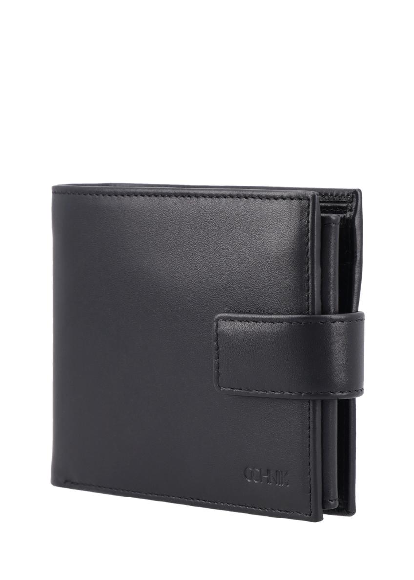 Black men's leather wallet PORMS-0717-99(Z26)