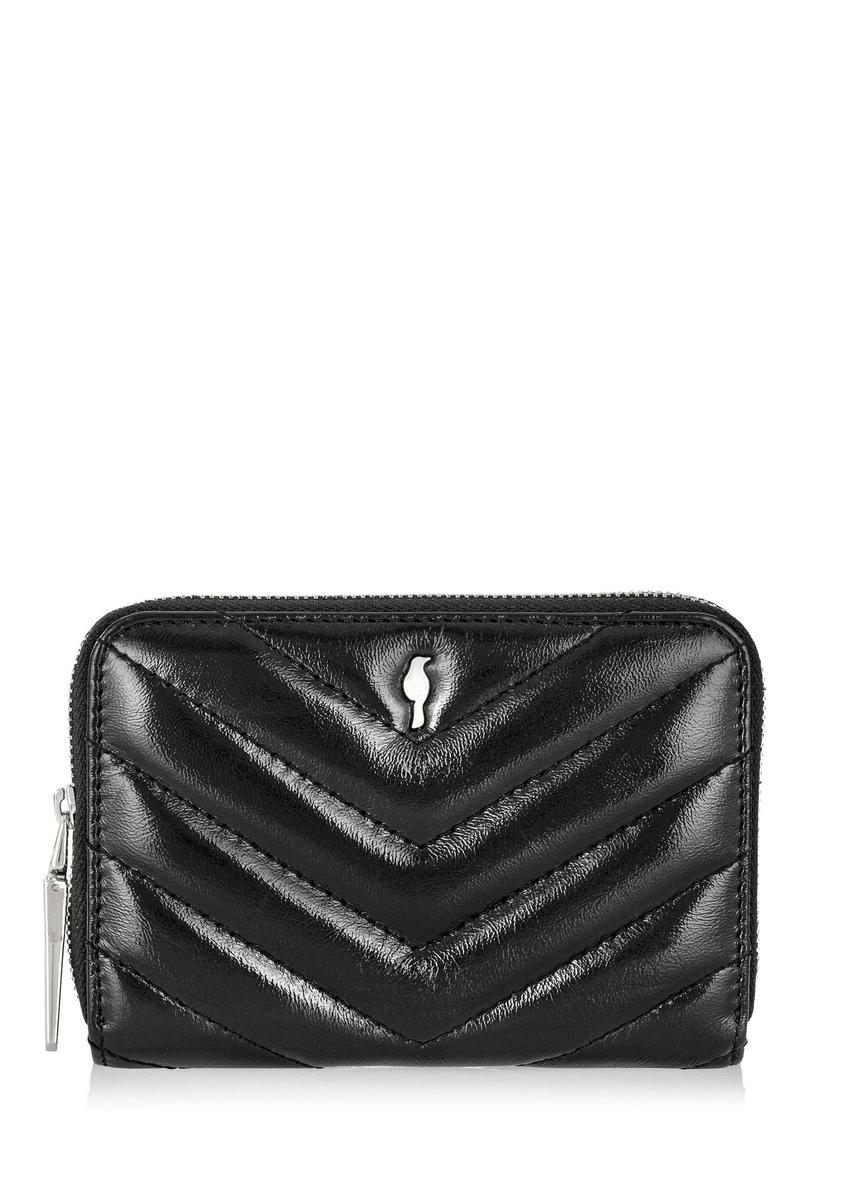 Black leather medium women's wallet PORES-0942-99(Z24)