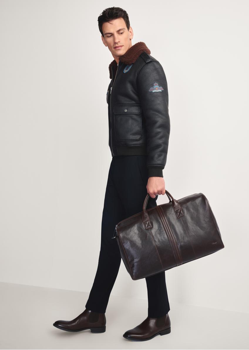 Brown leather travel bag TORMS-0464-89(Z25)