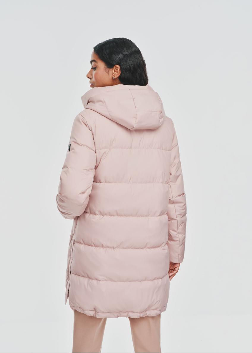 Women's winter jacket in powder pink KURDT-0529-34(Z24)