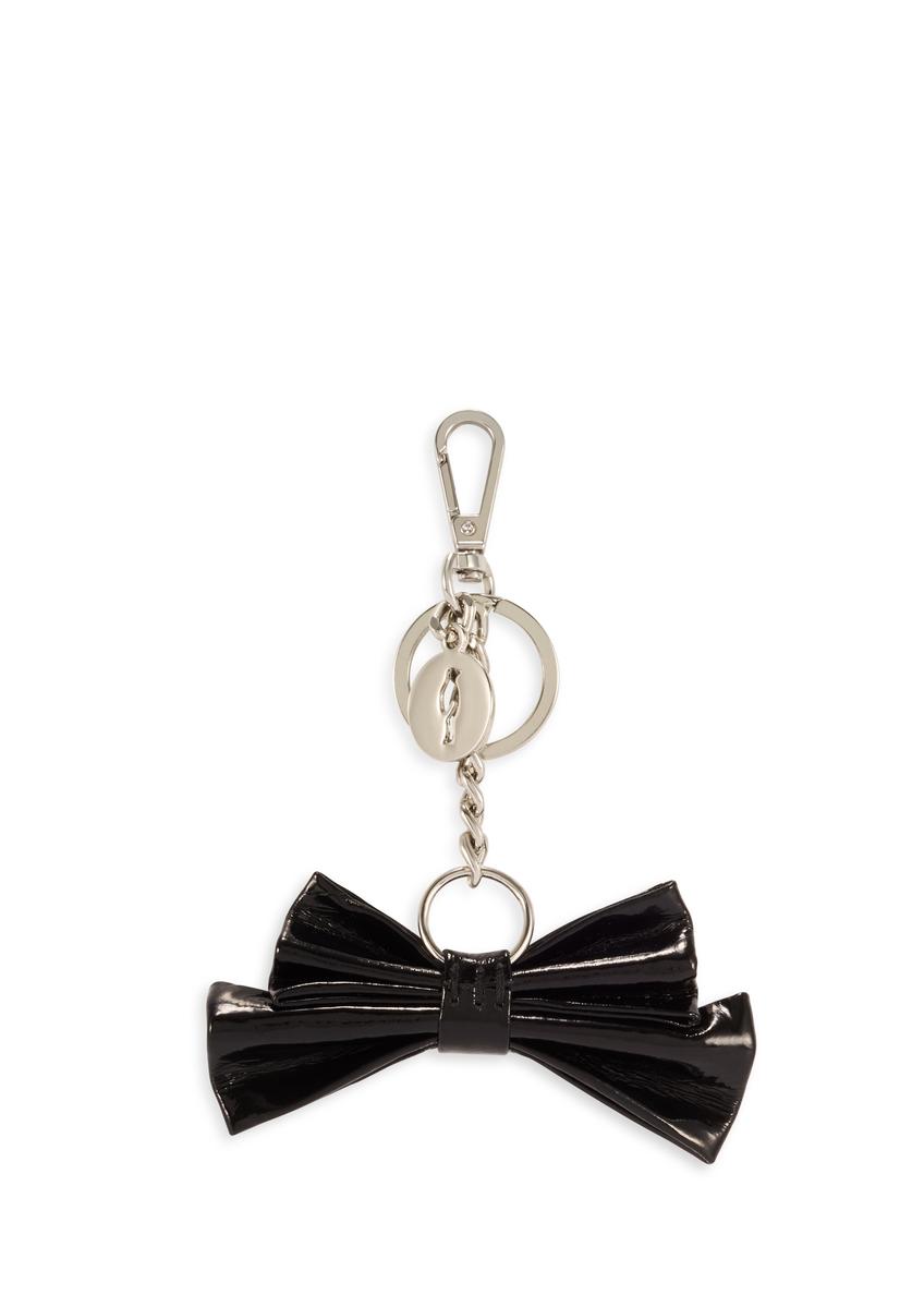 Leather bow-shaped keychain BRELOK-0217-99(Z25)