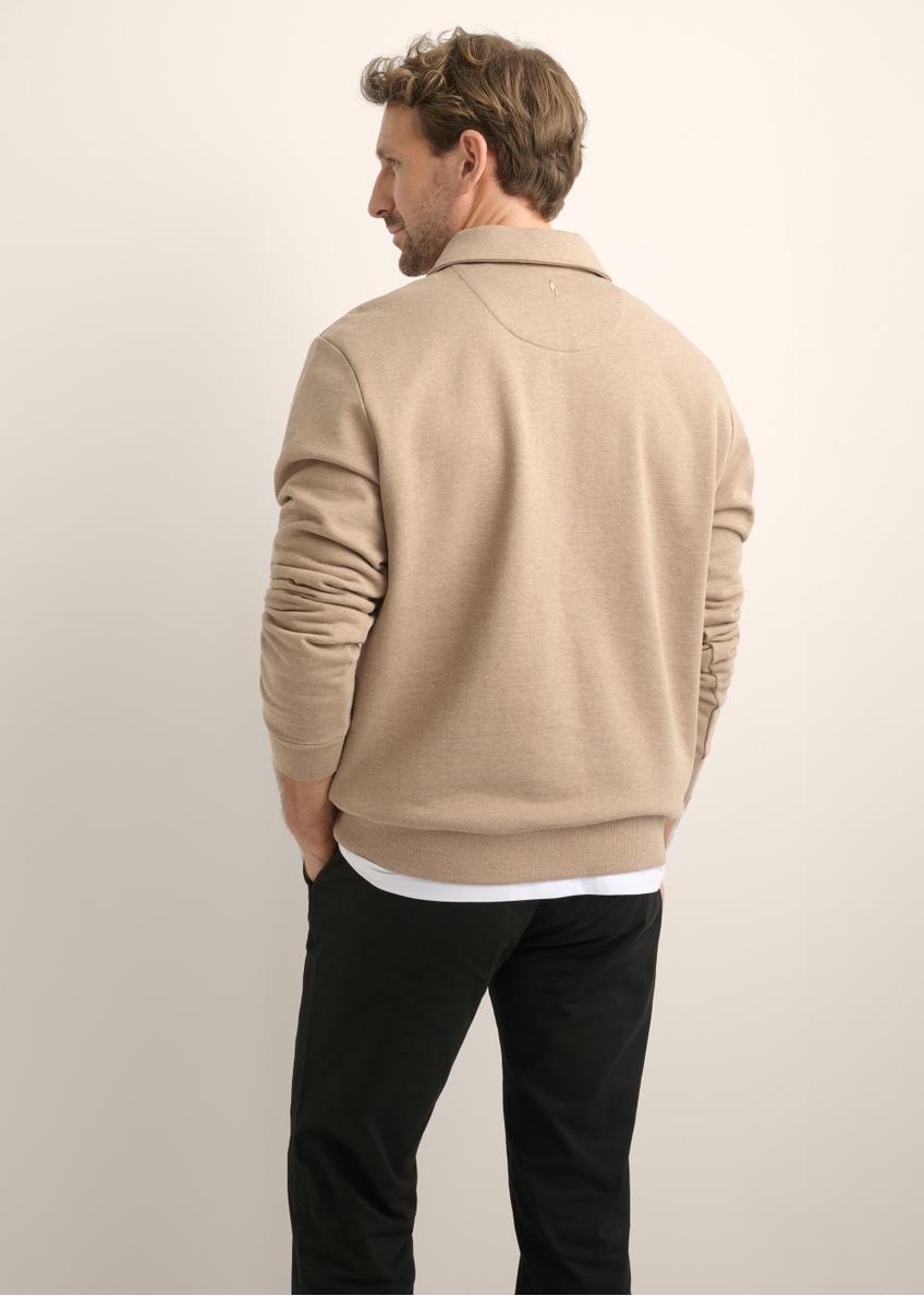 Beige cotton men's sweatshirt BLZMT-0081-1D(Z26)