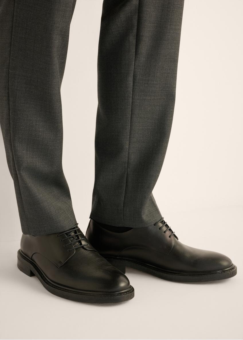 Black leather men's shoes BUTYM-0553-99(Z26)