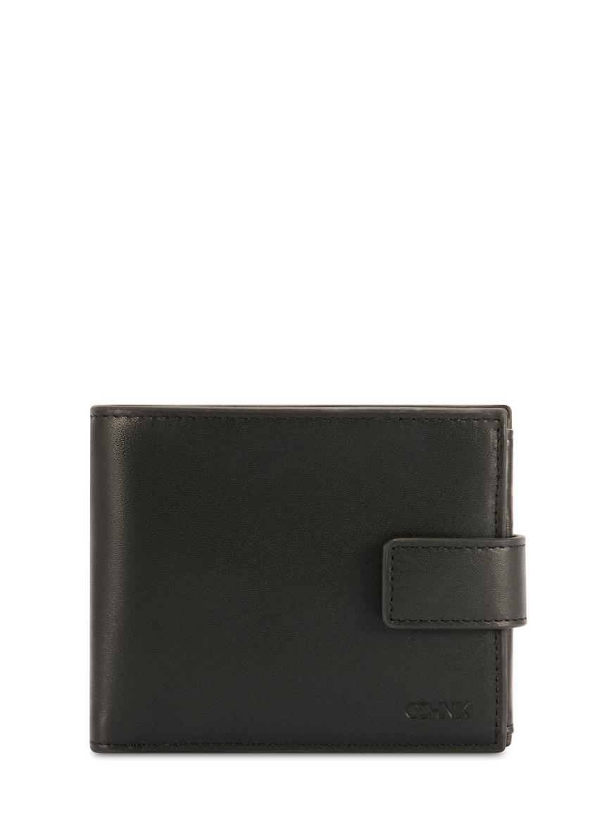 Men's black leather wallet PORMS-0657-99(Z25)