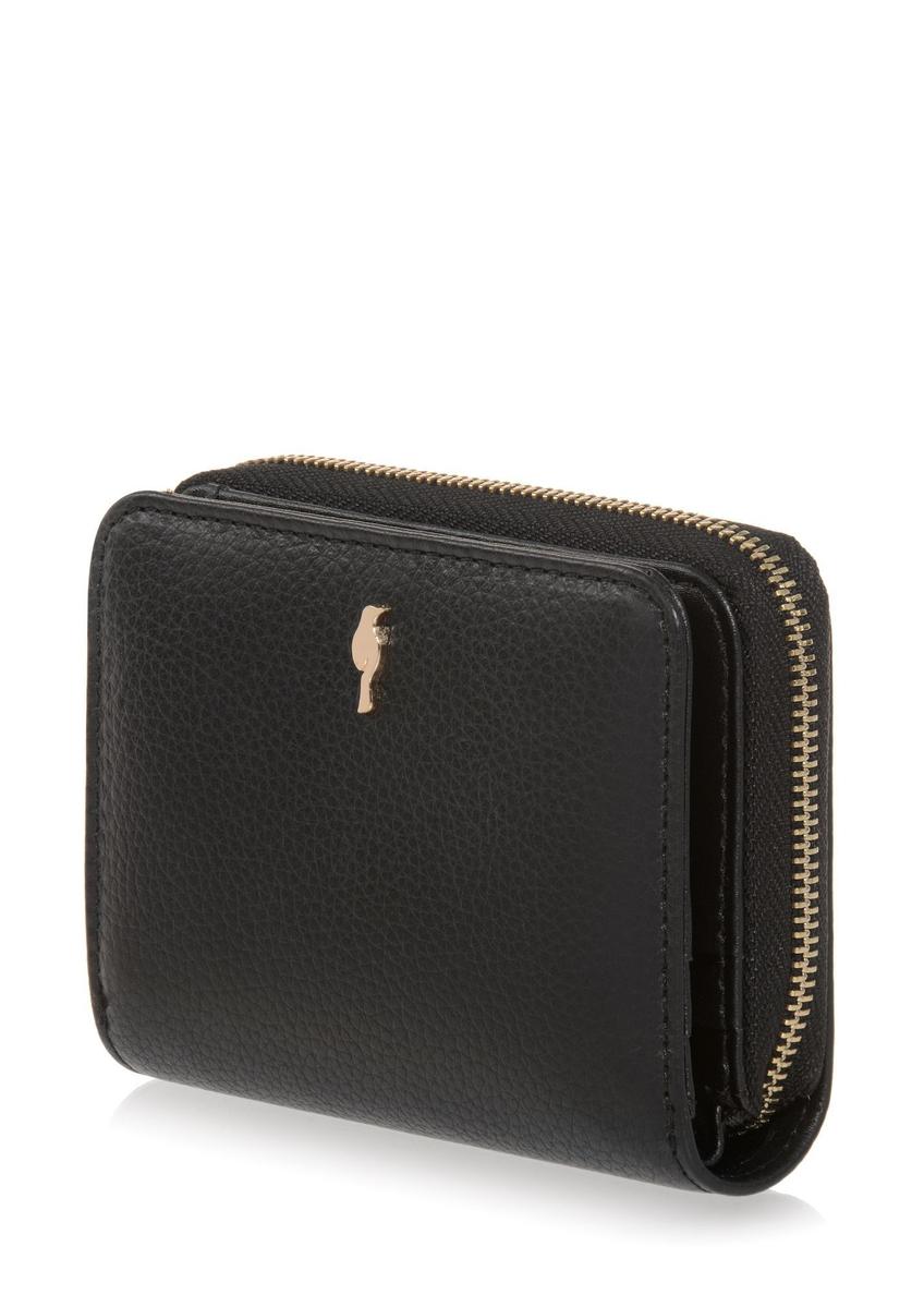 Small black leather women's wallet PORES-0833R-9I(W26)
