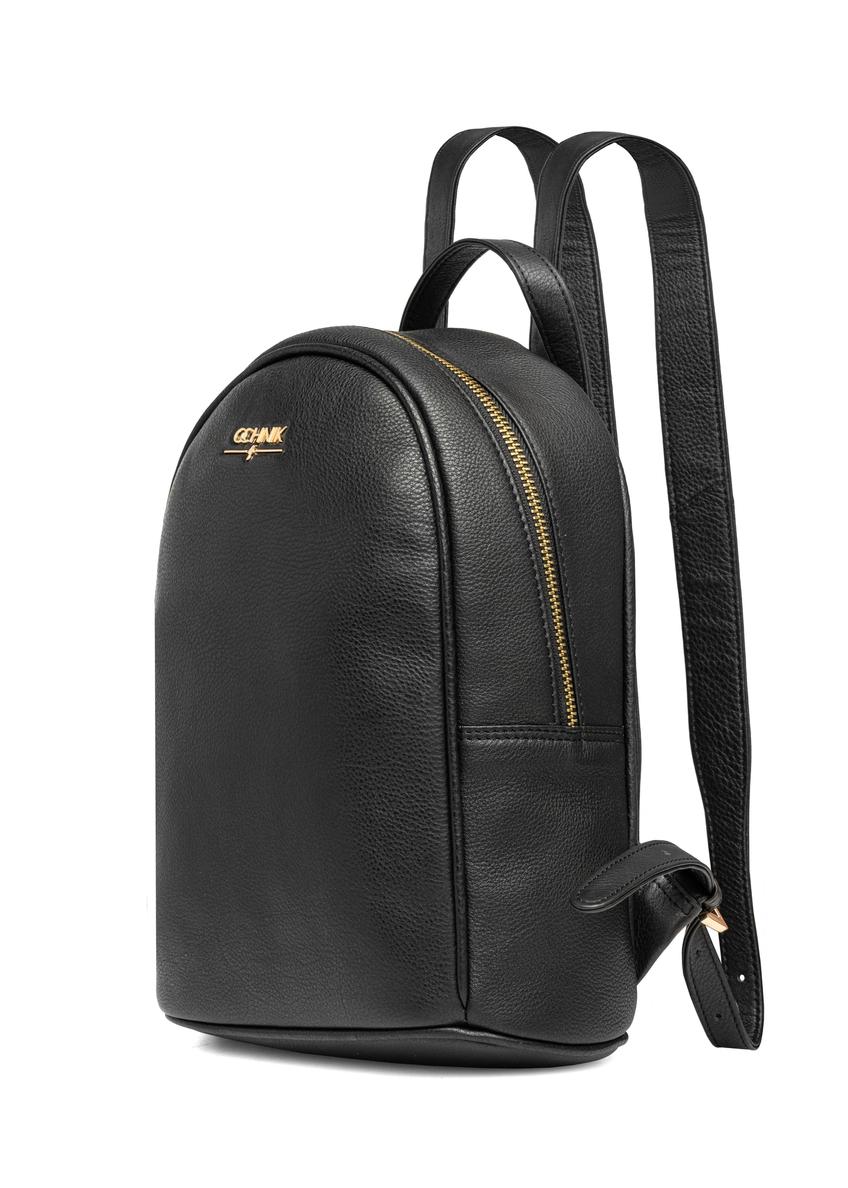 Black leather women's backpack TORES-1228-99(W26)