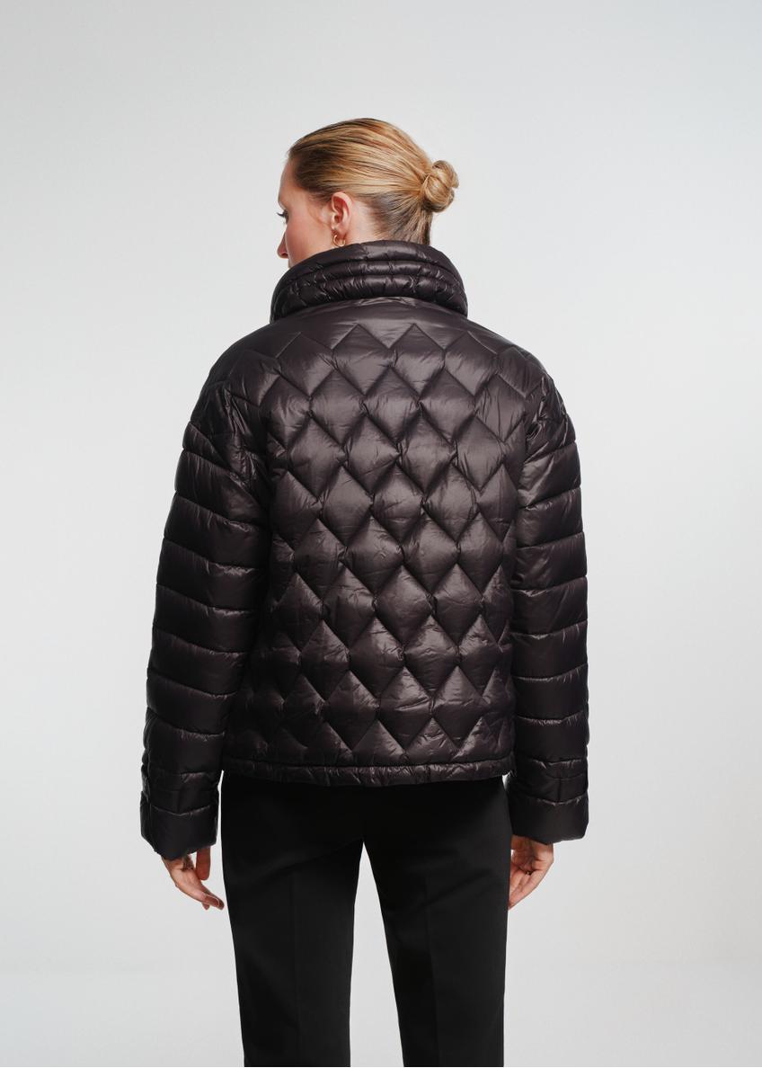 Quilted black insulated women's jacket KURDT-0537-99(Z24)