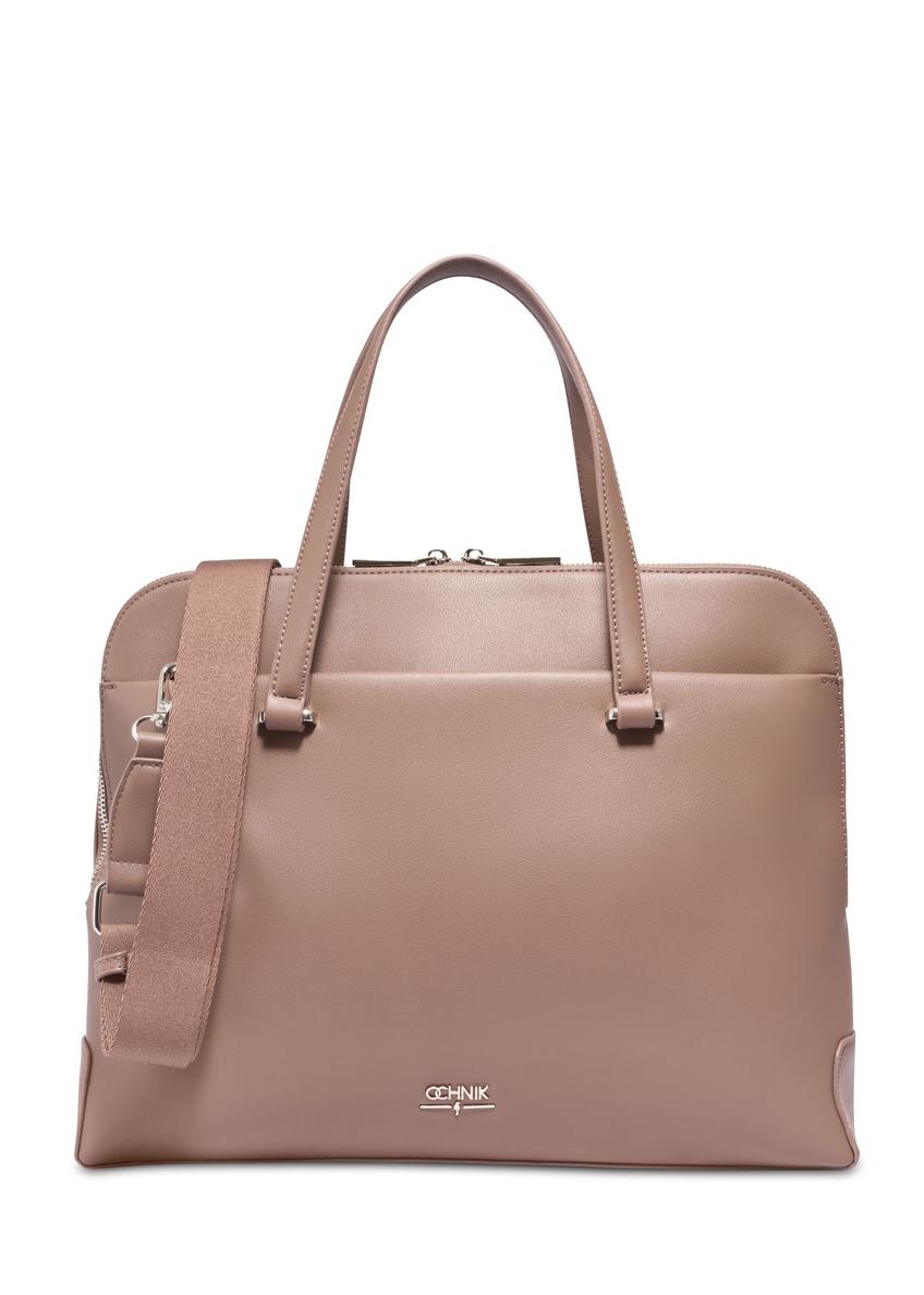 Women's bag in cool beige color TOREC-1320-1K(Z26) - product view from the front, on a white background.