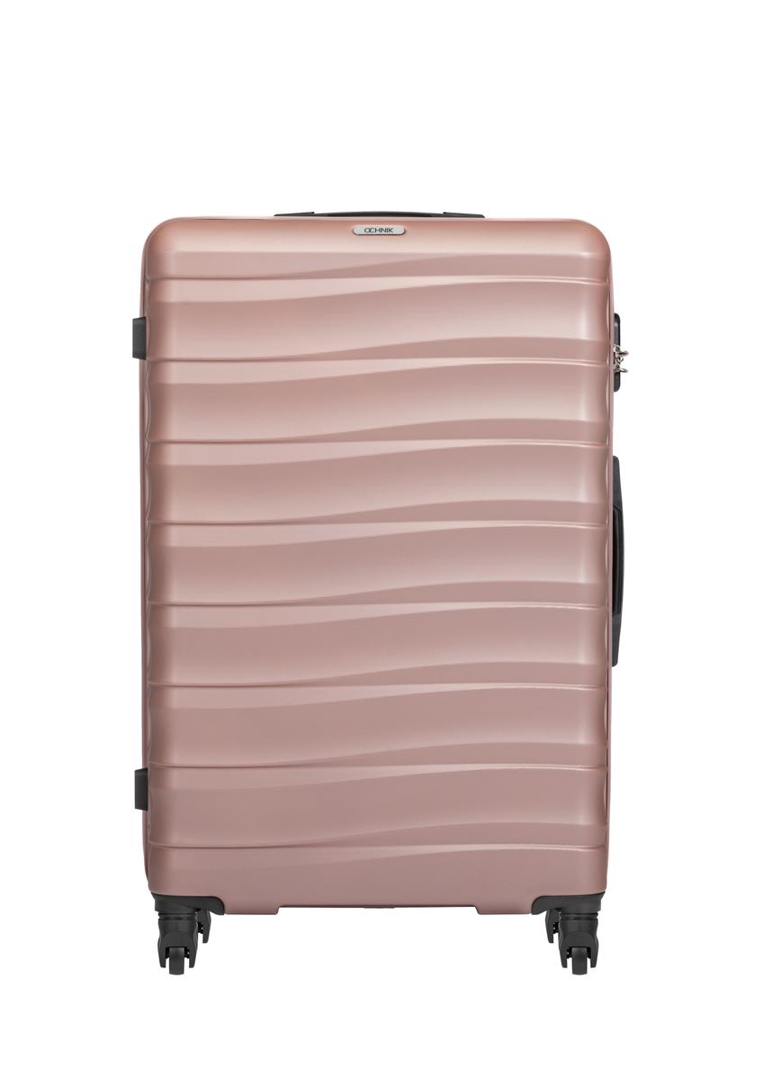 Large suitcase on wheels WALAB-0081-5X-28(W26), front view of the product on a white background.