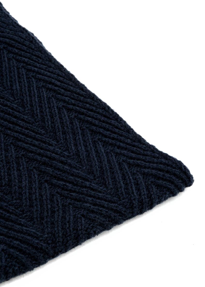 Men's scarf in navy blue SZAMT-0066-69(Z25)