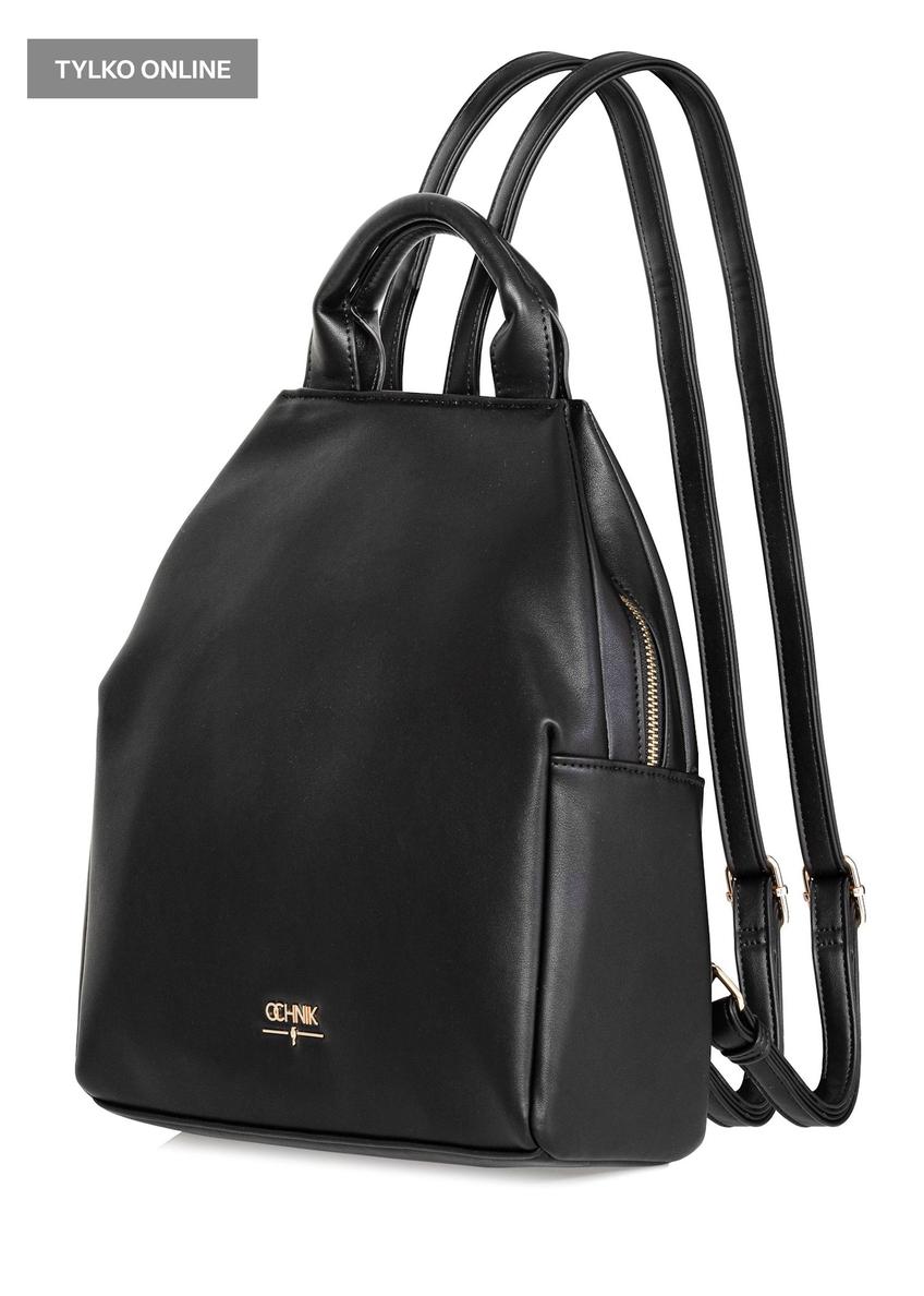 Black women's backpack made of imitation leather TOREC-0923A-99(W25)