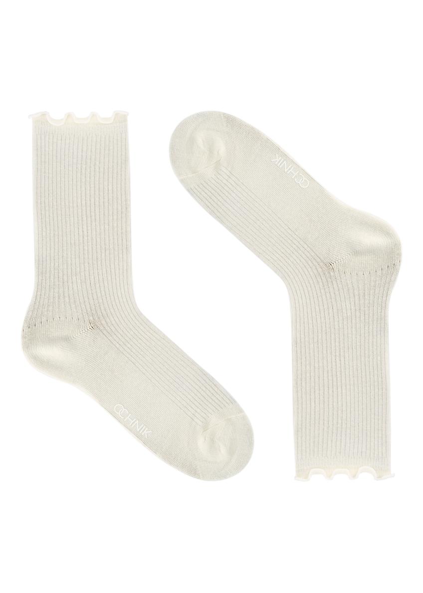Set of ecru women's socks ZESDT-0037-12(Z25)