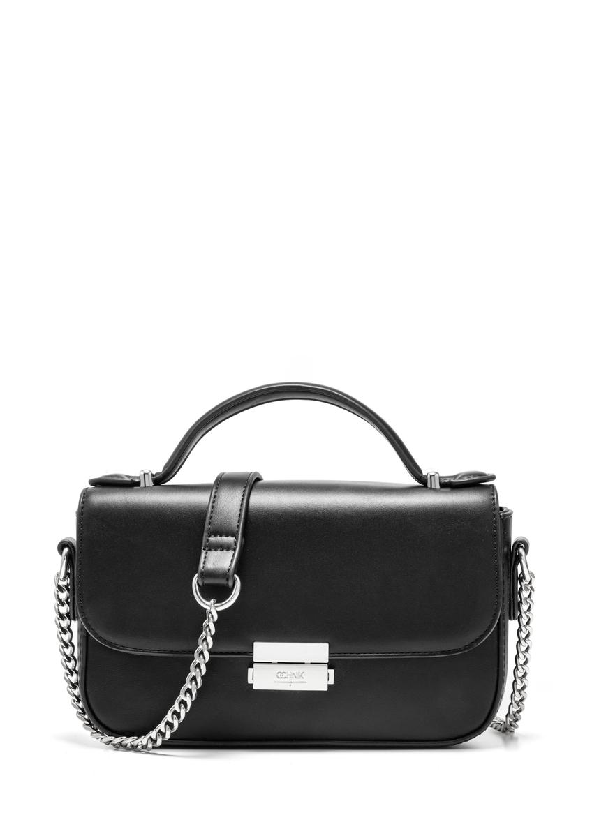 Black women's messenger bag TOREC-1066-99(Z25), front product view on white background.