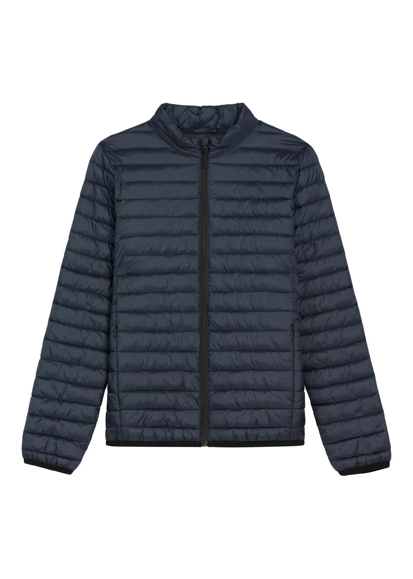 Navy blue men's quilted jacket KURMT-0421-7D(W26)