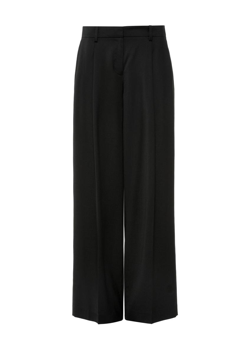 Black wide women's trousers SPODT-0103-99(W25)