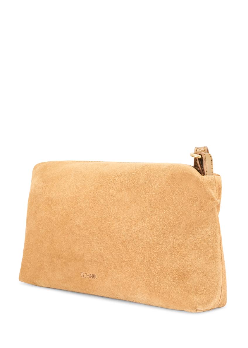 Beige suede women's handbag TORES-1249-1B(W26)