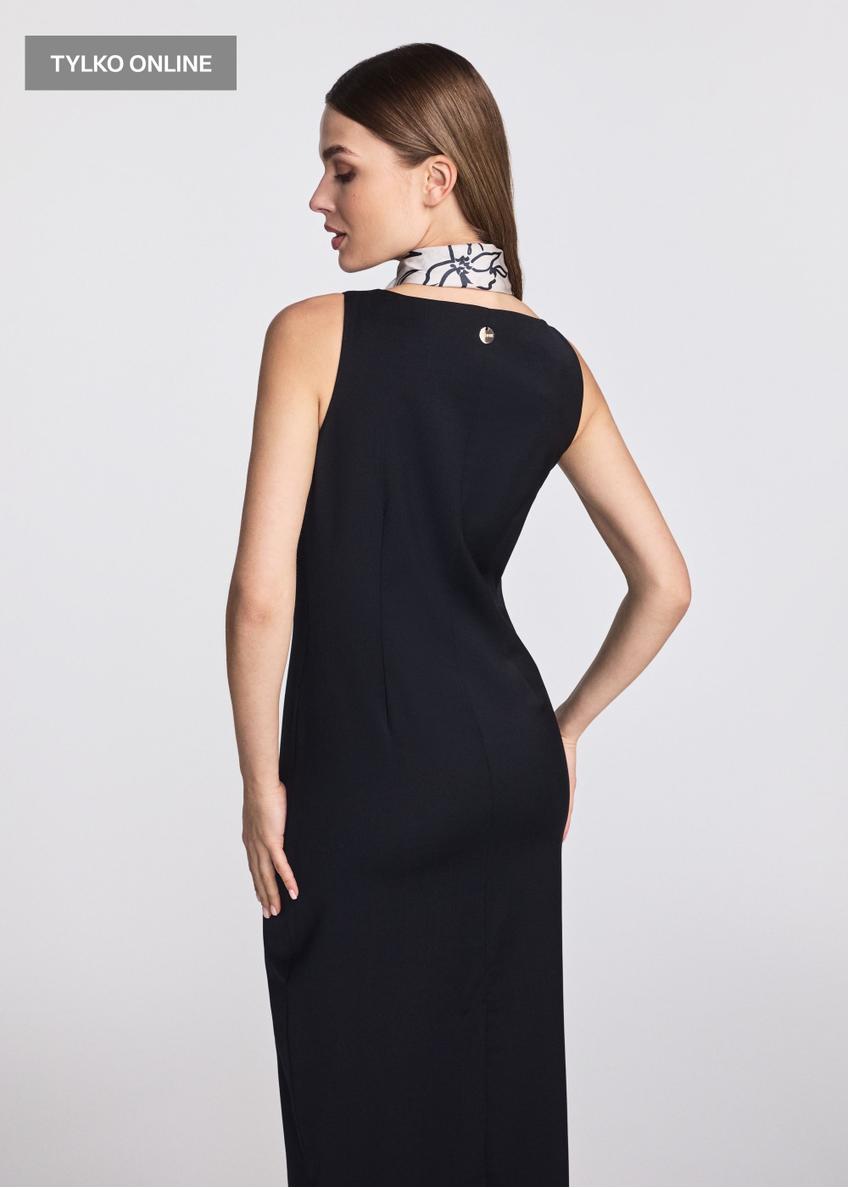 Black long fitted dress SUKDT-0214-99(W25)