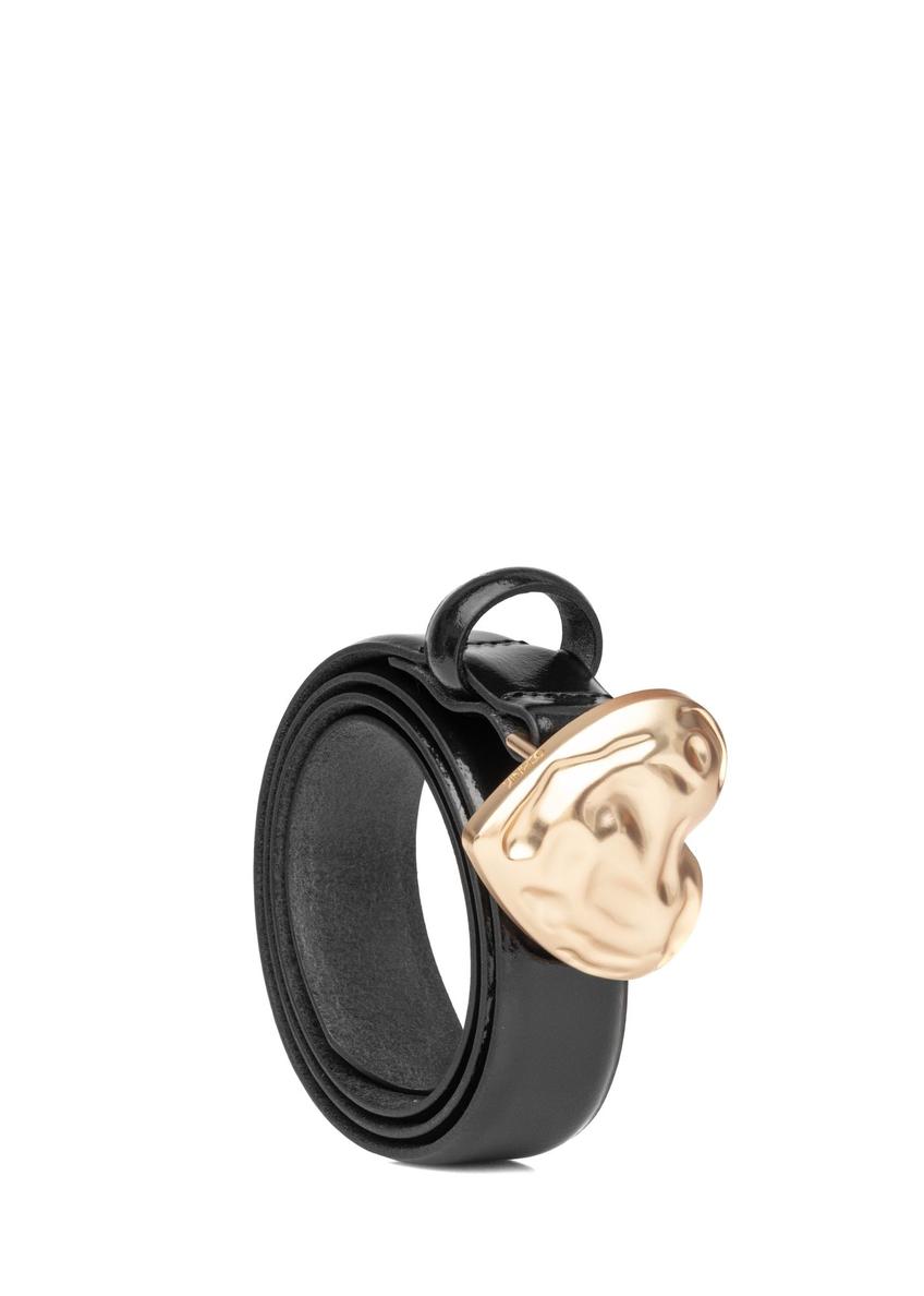 Leather belt with heart buckle PASDS-0337-9F(Z26)