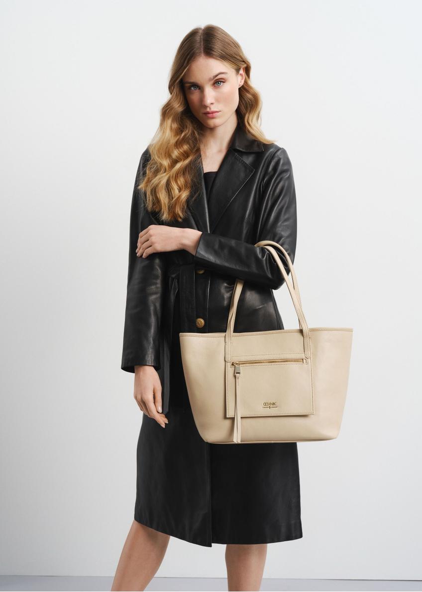 Women's leather shopper bag TORES-0925-81(W23)