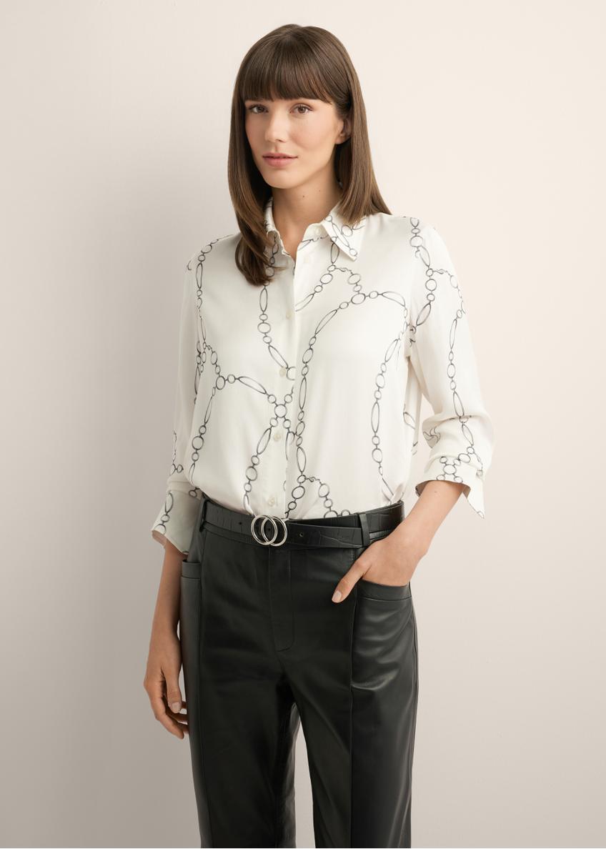 White women's shirt with print KOSDT-0172-0P(Z26)