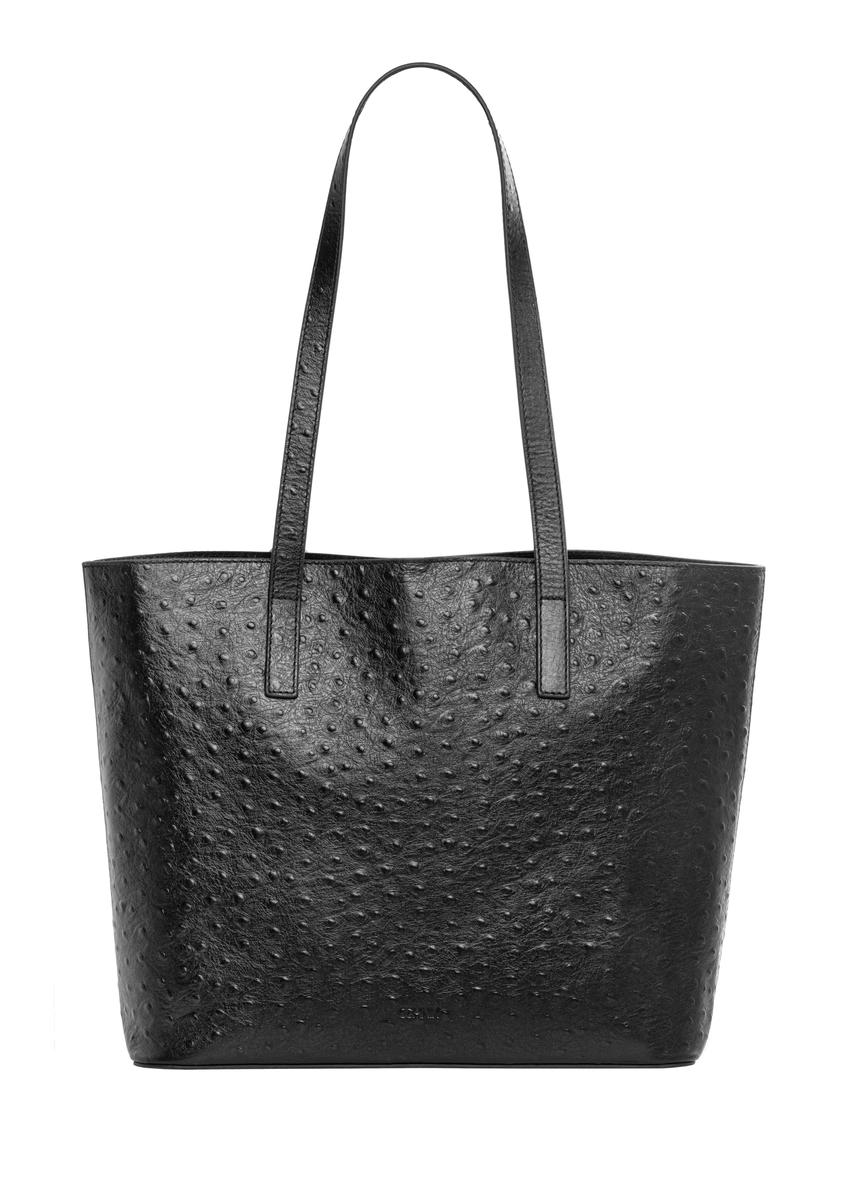Black leather women's shopper bag TORES-1389-9P(Z26)