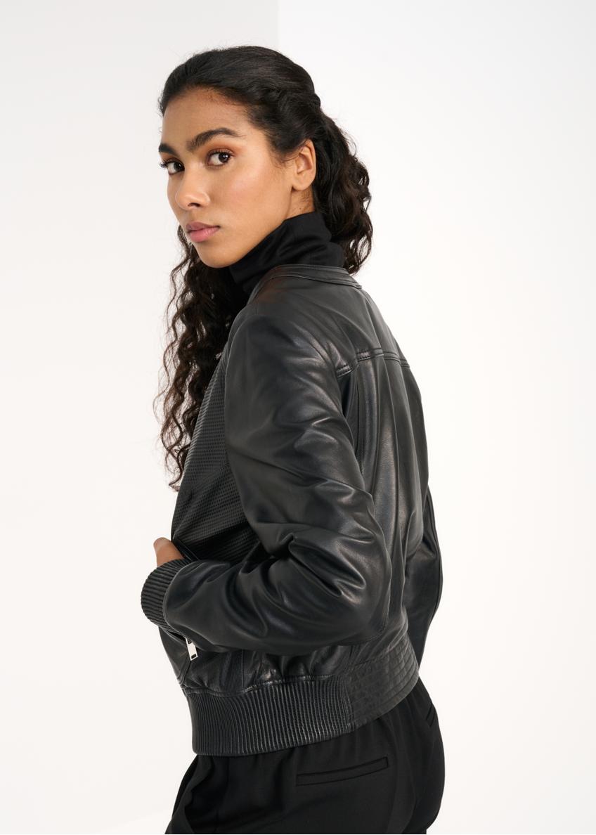 Women's leather transitional jacket KURDS-0399-5506(Z22)