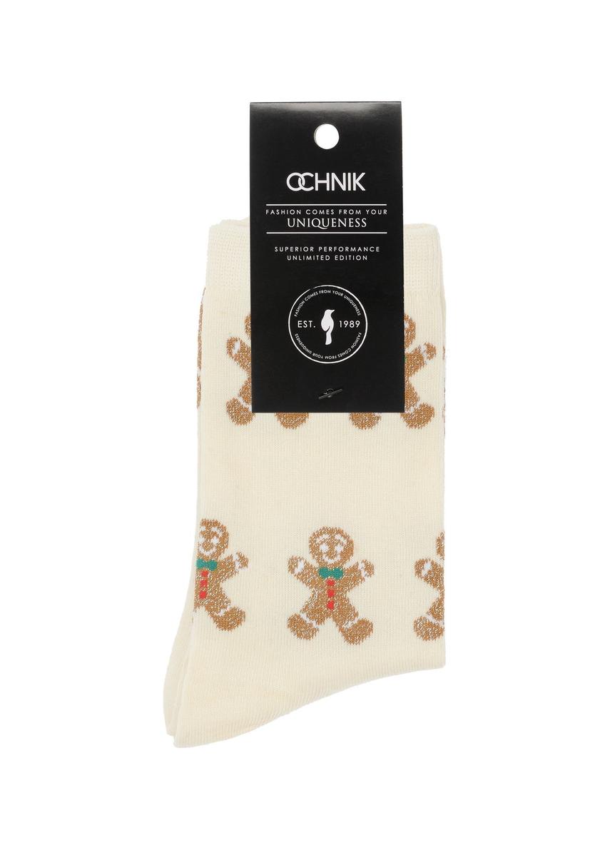 Women's socks with a Christmas pattern SKADT-0046A-0B(Z26)