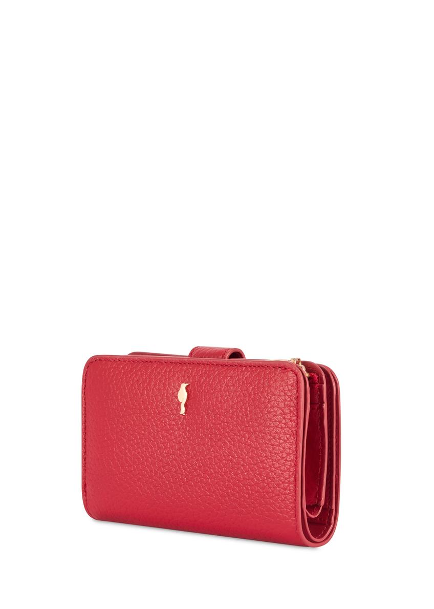 Medium red leather women's wallet PORES-0896G-42(Z25)