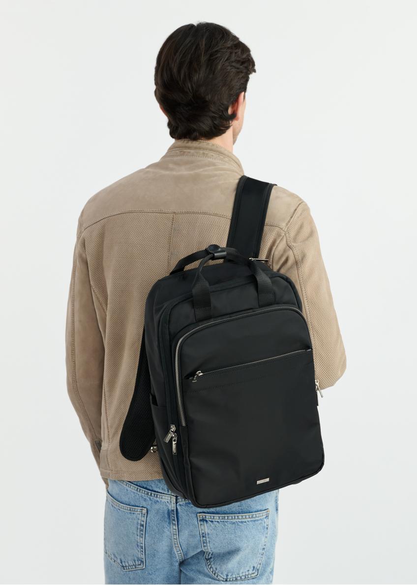 Black travel backpack - small suitcase TOREN-0307-99(W25)