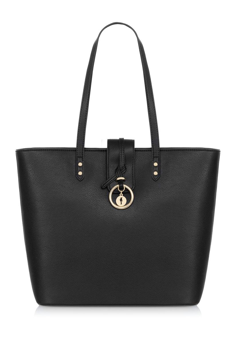 Black women's shopper bag TOREC-0937-99(W24)-01