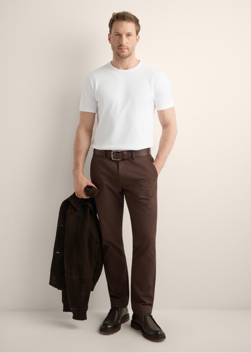 Men's white cotton T-shirt TSHMT-0153-0A(Z26)
