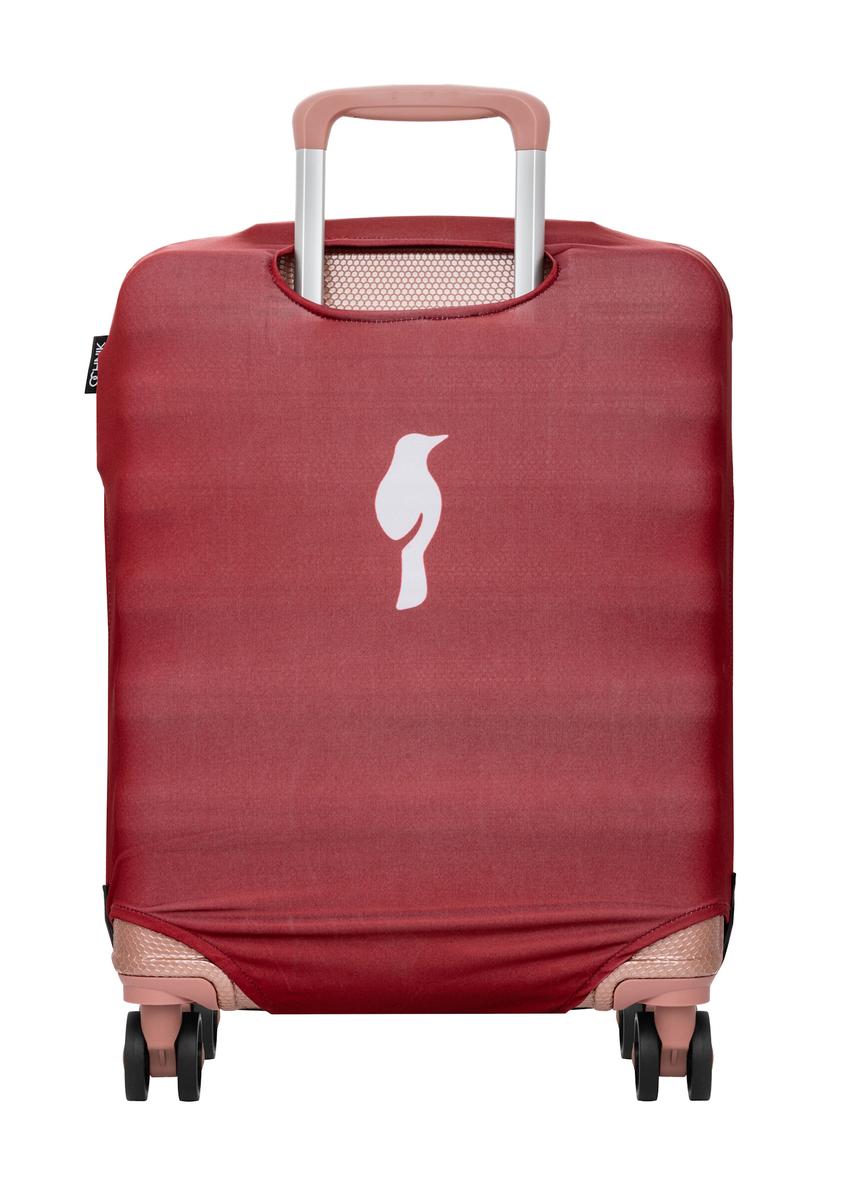 Red cover for a small suitcase with logo AW-013-0002-4B-S(W26)