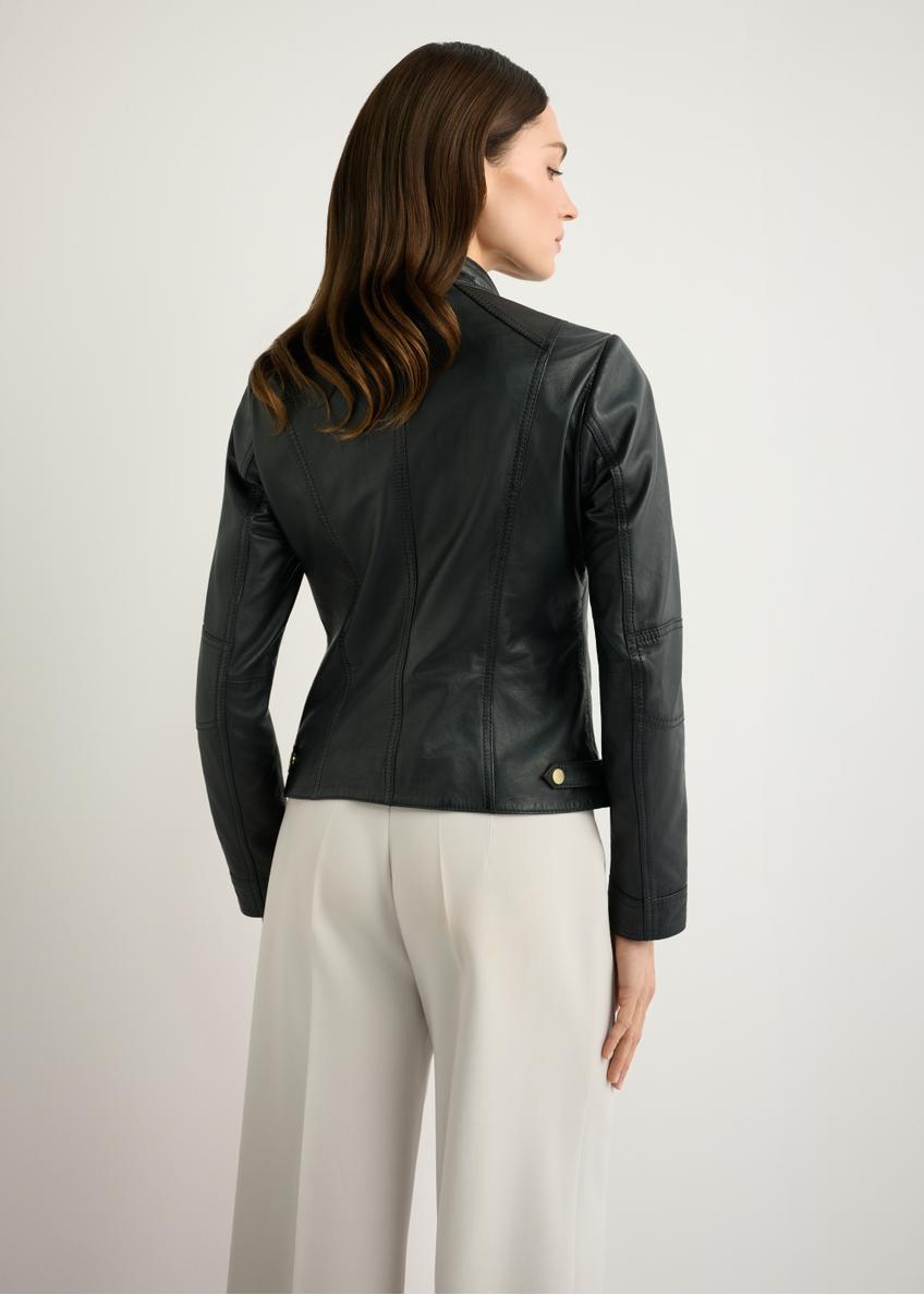 Black women's leather jacket KURDS-0602-99(W26)