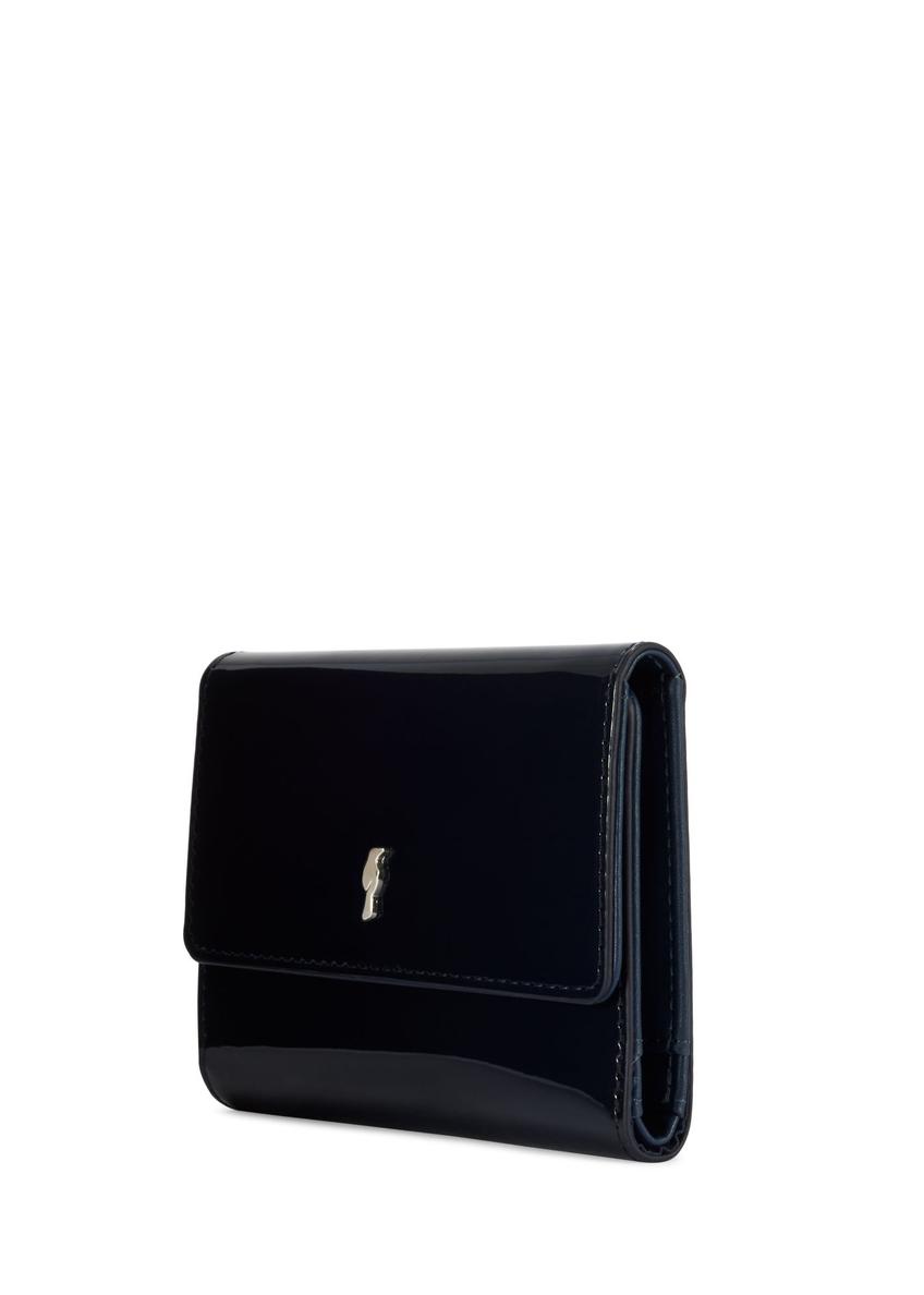 Navy blue medium women's wallet POREC-0419-69(Z25) - diagonal product view on a white background.